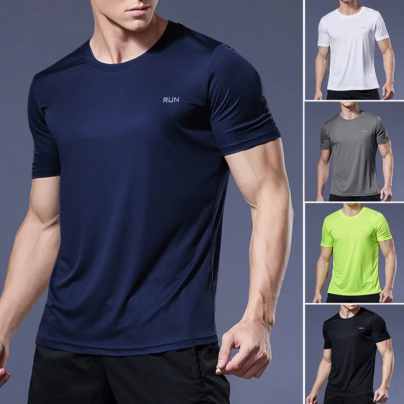 Men's Quick-Dry Sports Shirts for Running & Gym