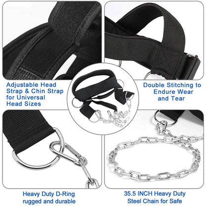 Head Harness Neck Trainer for Strength & Fitness